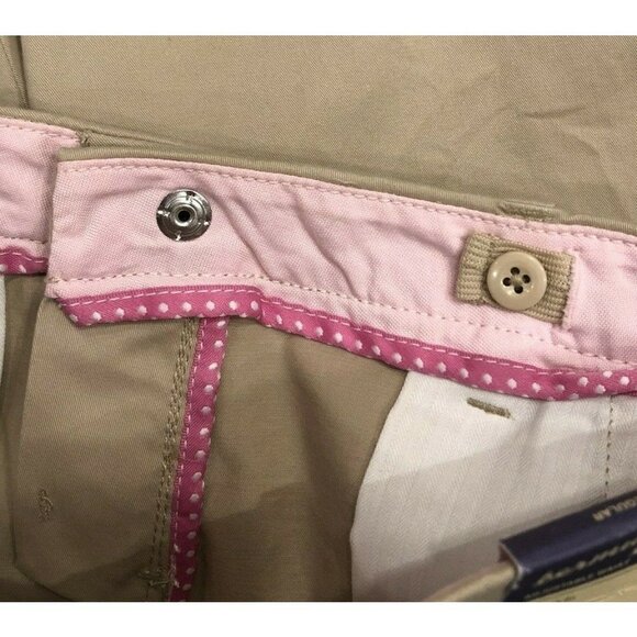 New GAP Kids Girls Tan Khaki Long Bermuda Chino Shorts Adjustable Waist 8 - Picture 5 of 5